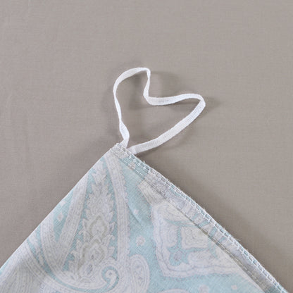 Luxury Boho Medallion Pattern Custom Size Bed Linen Set Hidden Button Closure Inner Corner Ties Custom Size Bed Sheets