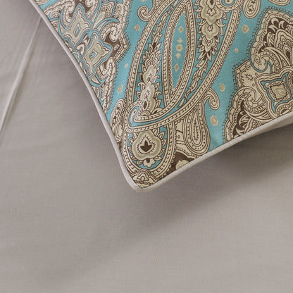 Luxury Boho Medallion Pattern Custom Size Bed Linen Set Hidden Button Closure Inner Corner Ties Custom Size Bed Sheets