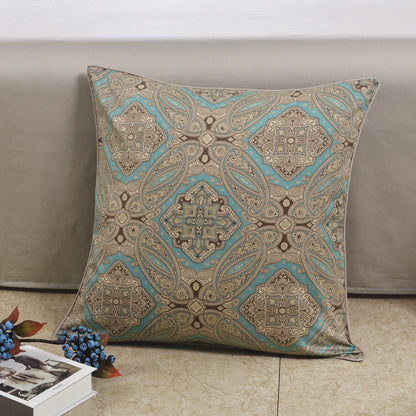 Luxury Boho Medallion Pattern Custom Size Bed Linen Set Hidden Button Closure Inner Corner Ties Custom Size Bed Sheets