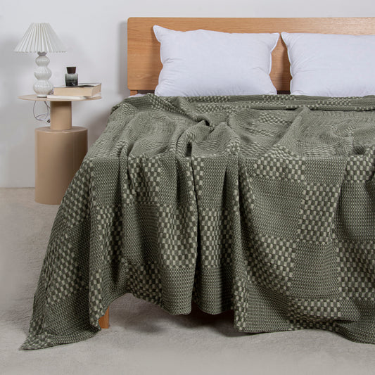 100% Cotton Checkered Blanket