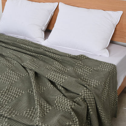 Decke aus 100 % Baumwolle mit Karomuster