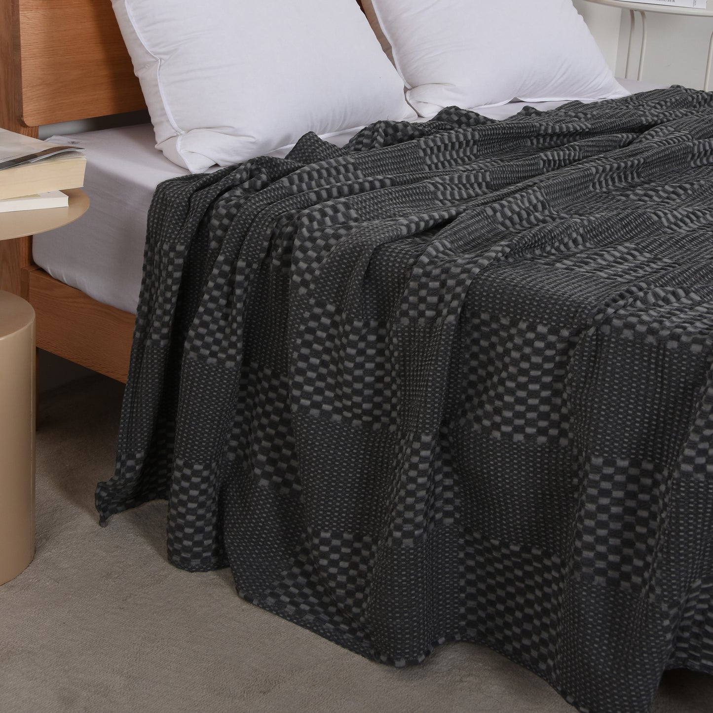 100% Cotton Checkered Blanket