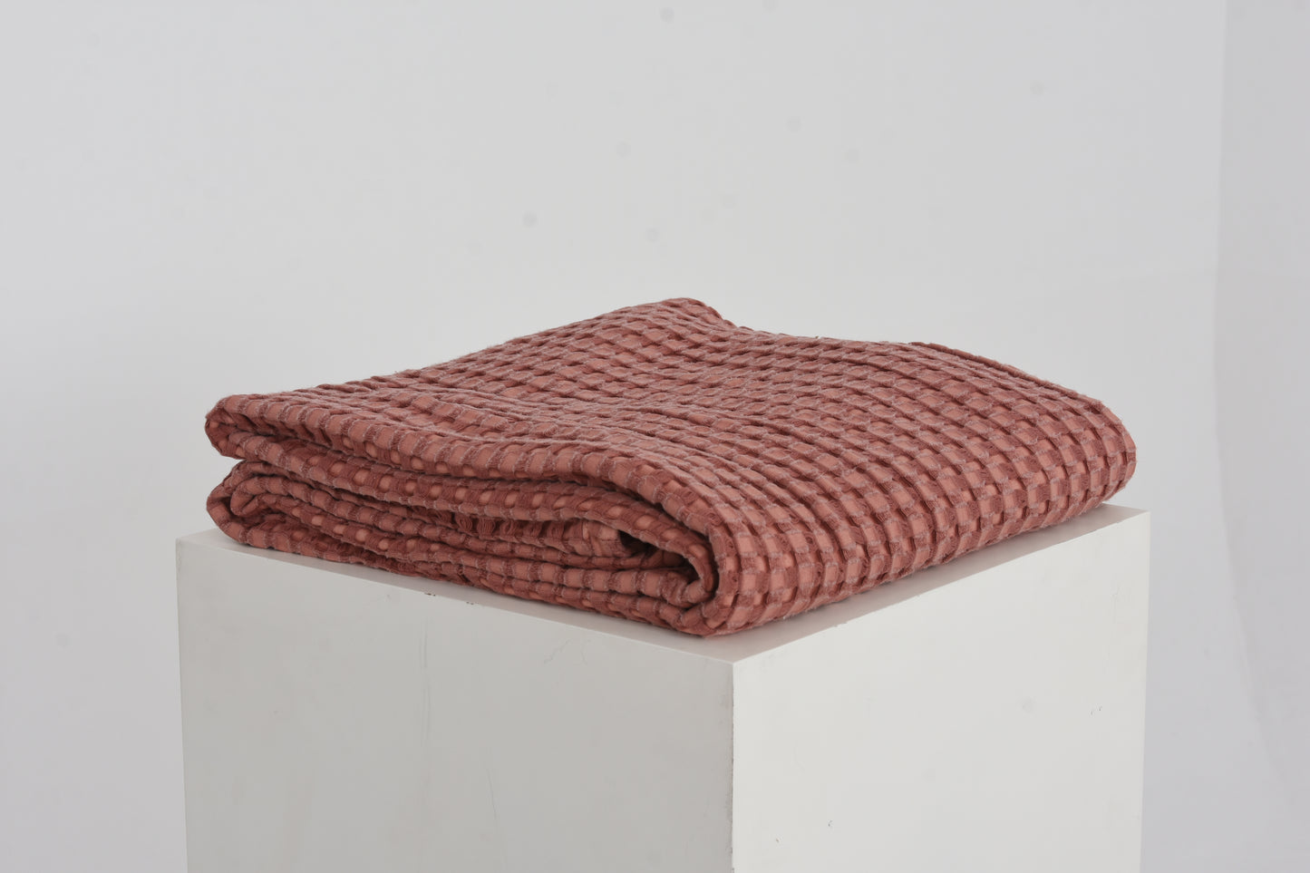 Bamboo Cotton Waffle Blanket（red）
