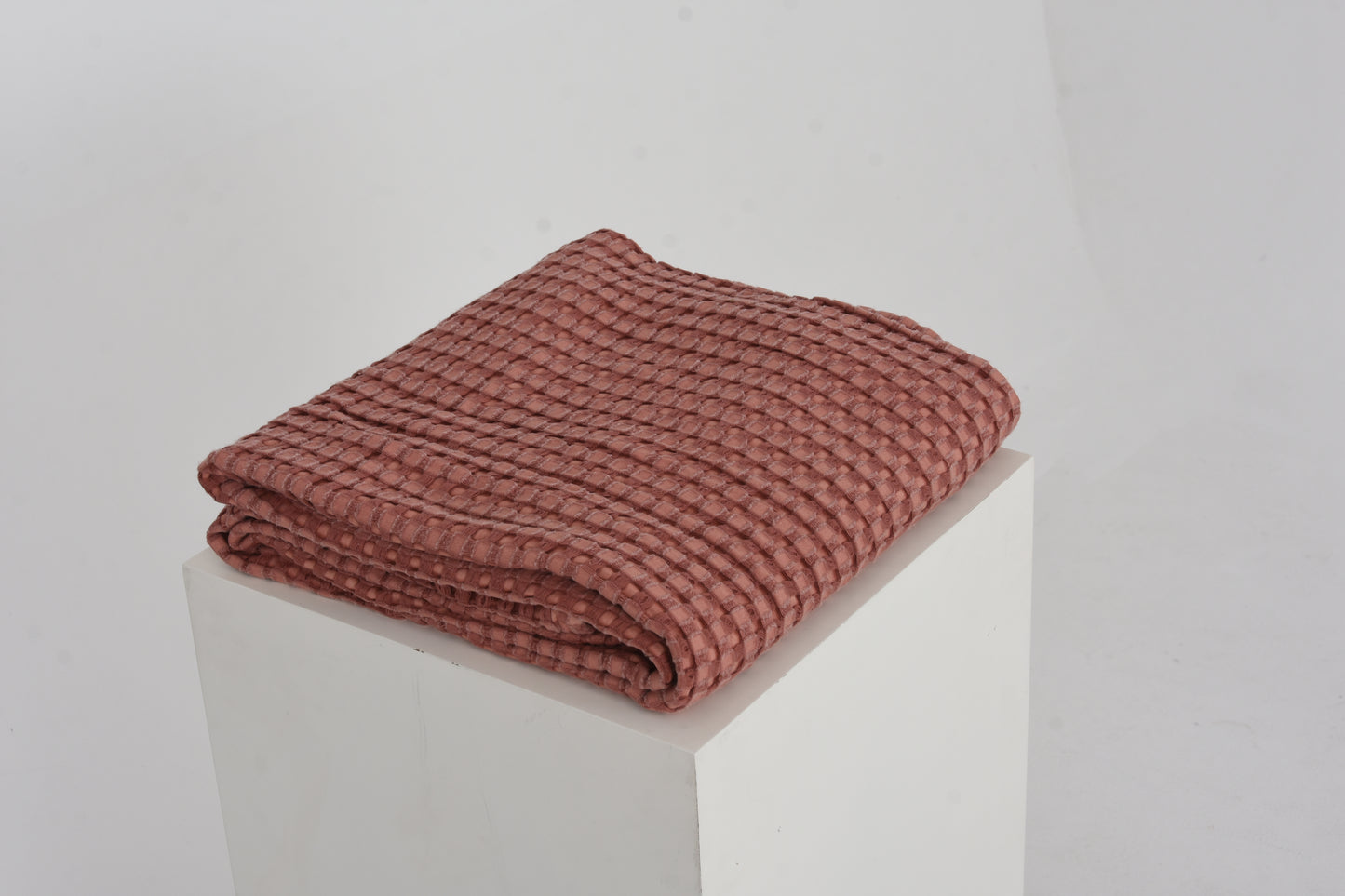 Bamboo Cotton Waffle Blanket（red）