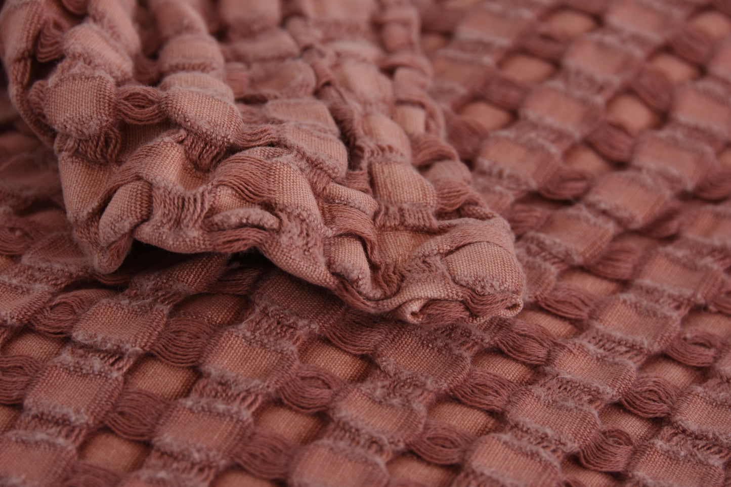 Bamboo Cotton Waffle Blanket（red）