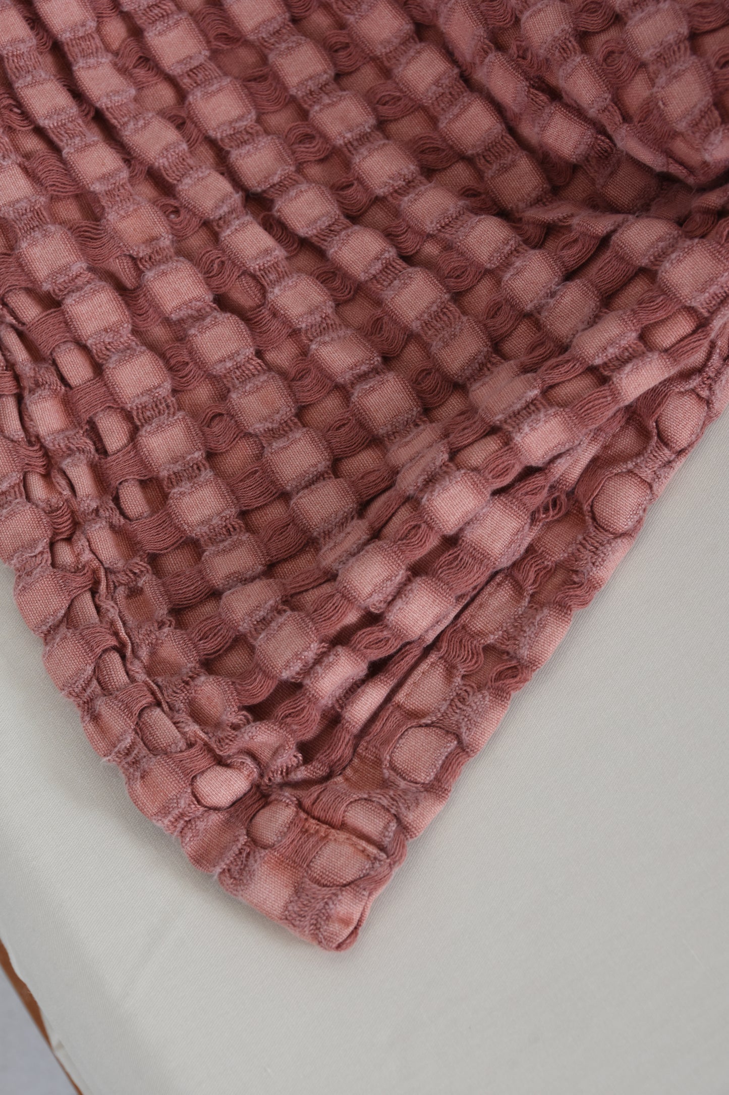Bamboo Cotton Waffle Blanket（red）